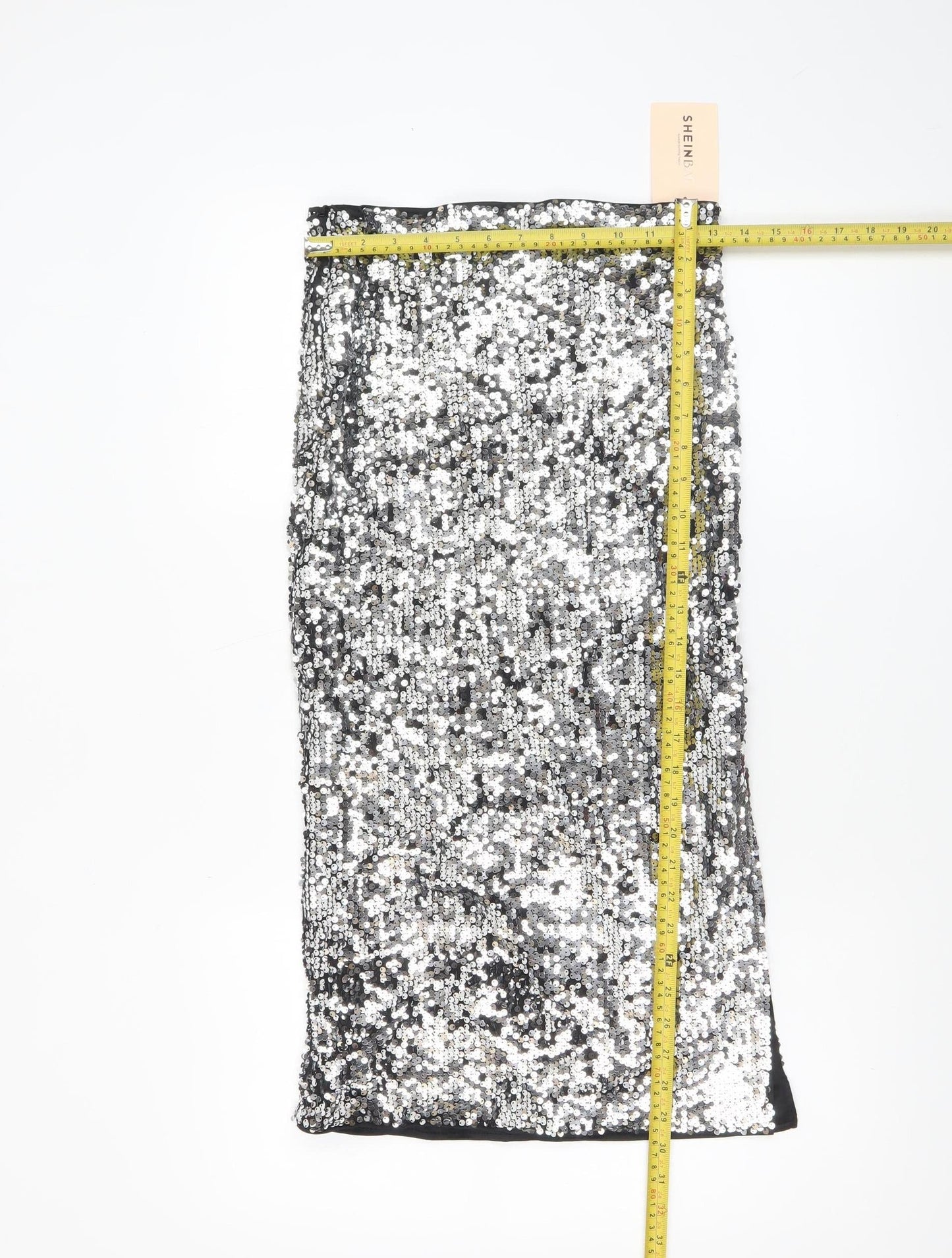 SHEIN Women’s Silver Sequin Pencil Skirt Size 10 Party Glam