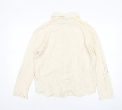 Womens UK Size S Massimo Dutti Ivory Basic Button-Up