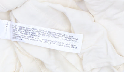Womens UK Size S Massimo Dutti Ivory Basic Button-Up
