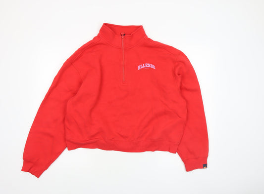 Womens UK Size 14 ellesse Red Pullover Sweatshirt