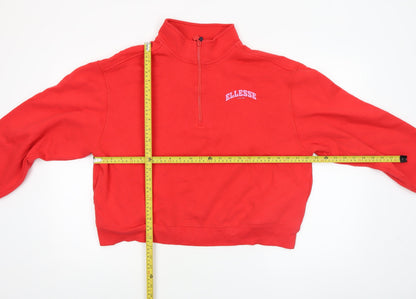 Womens UK Size 14 ellesse Red Pullover Sweatshirt