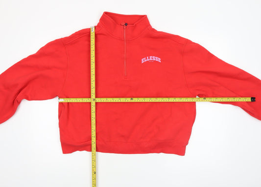 Womens UK Size 14 ellesse Red Pullover Sweatshirt