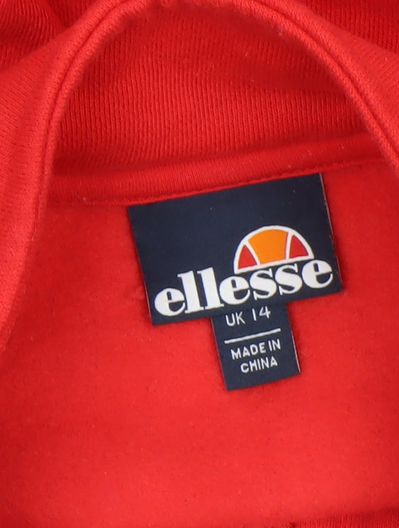 Womens UK Size 14 ellesse Red Pullover Sweatshirt