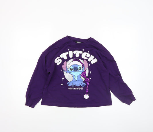 Girls UK Size 8 Years NEXT Purple Pullover T-Shirt