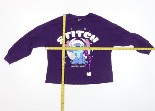 Girls UK Size 8 Years NEXT Purple Pullover T-Shirt