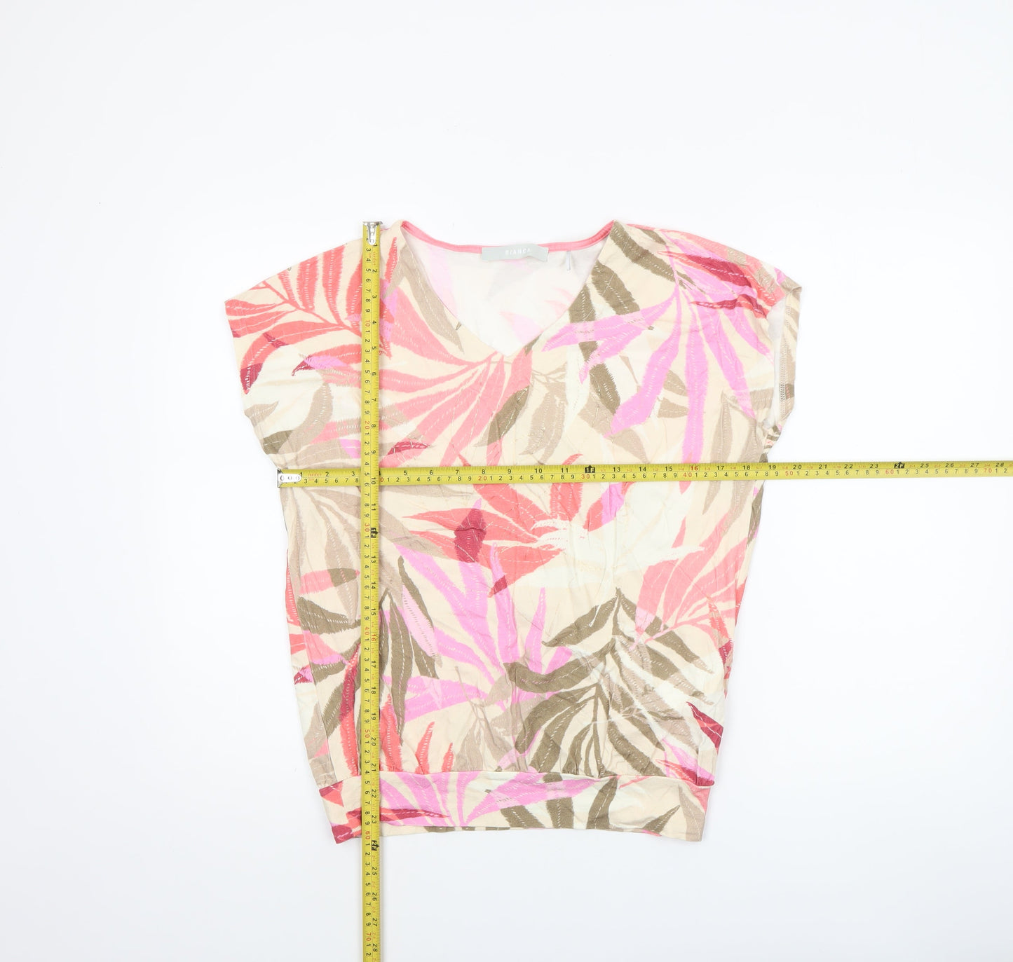 Womens UK Size 10 Bianca Multicoloured Tunic Blouse