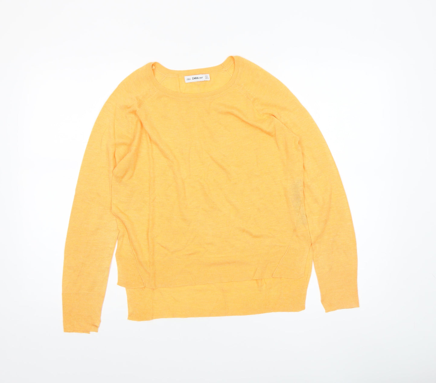 Womens UK Size 8 Zara Yellow Pullover Jumper