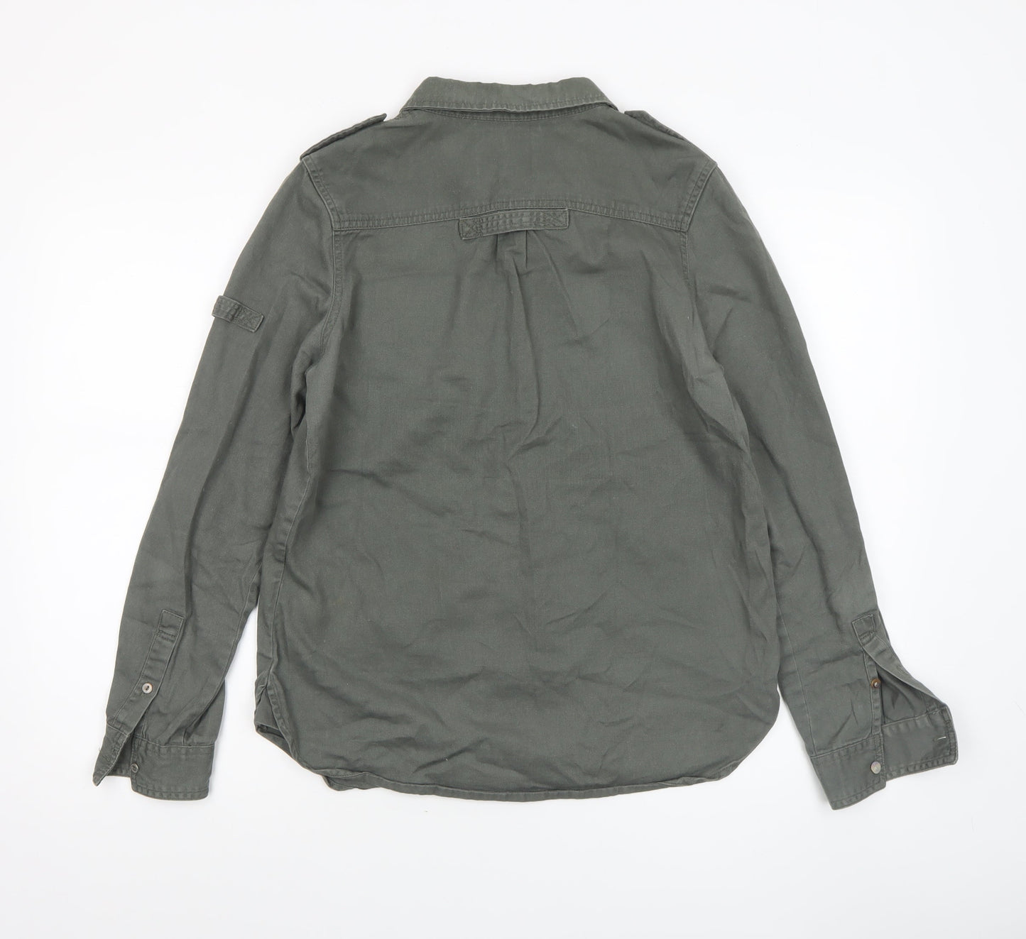 Womens UK Size 10 Hudson & Rose Green Basic Button-Up