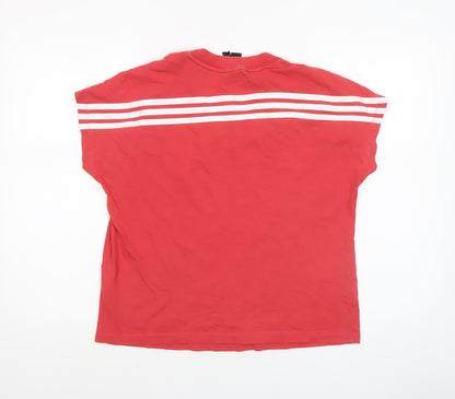 Womens UK Size S adidas Red Basic T-Shirt