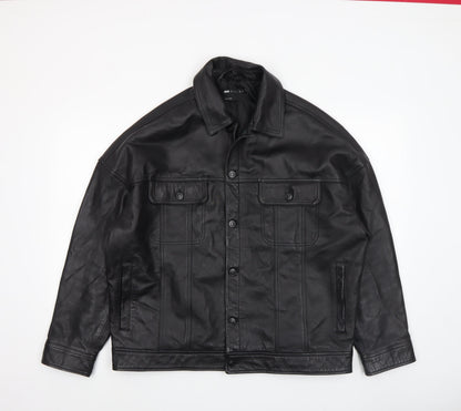 Mens UK Size S ASOS DESIGN Black Bomber Jacket