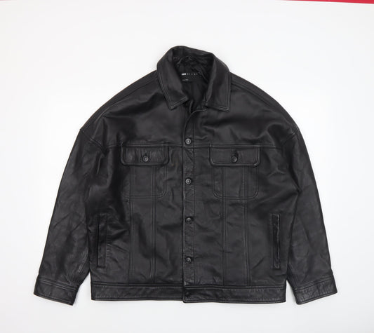 Mens UK Size S ASOS DESIGN Black Bomber Jacket
