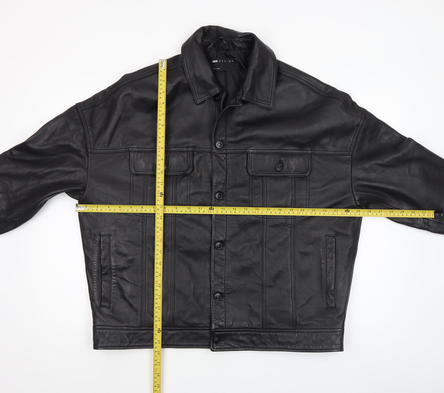 Mens UK Size S ASOS DESIGN Black Bomber Jacket