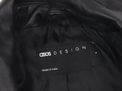 Mens UK Size S ASOS DESIGN Black Bomber Jacket