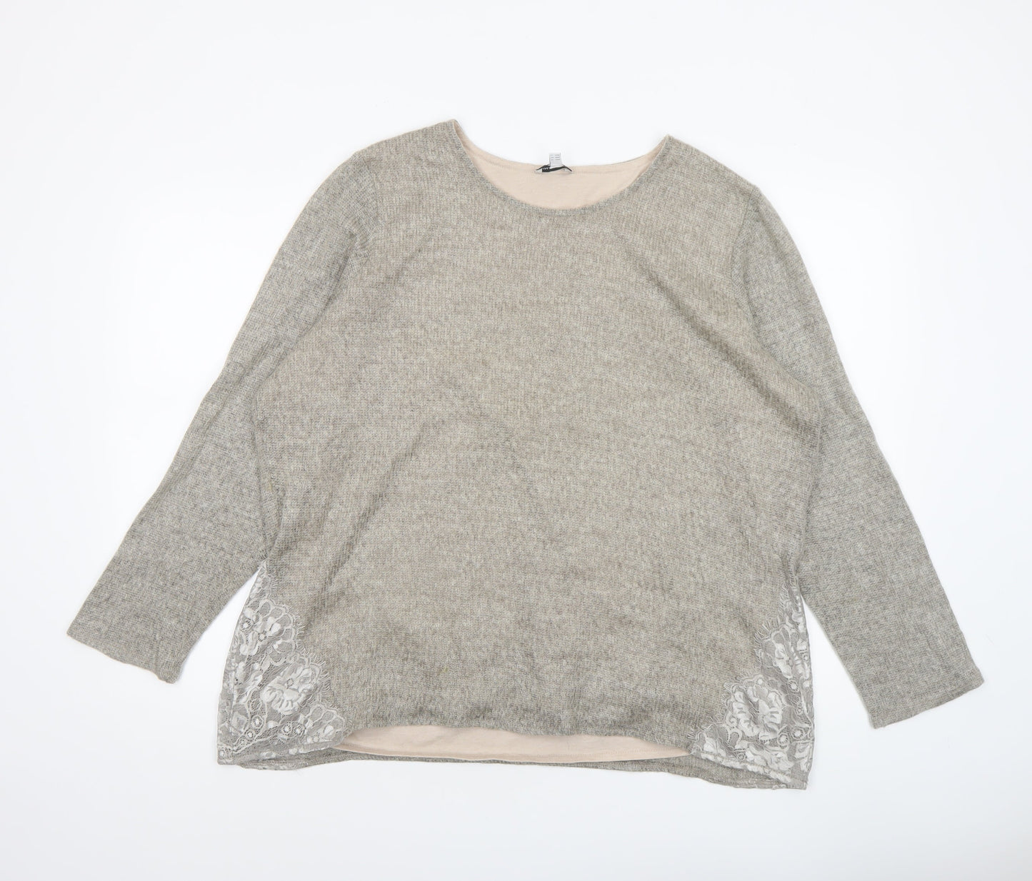 Womens UK Size 24 GINA LAURA Beige Pullover Jumper