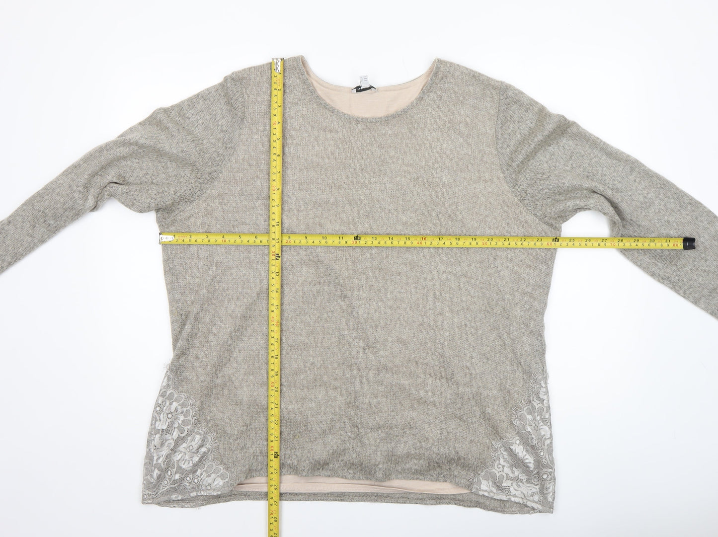 Womens UK Size 24 GINA LAURA Beige Pullover Jumper