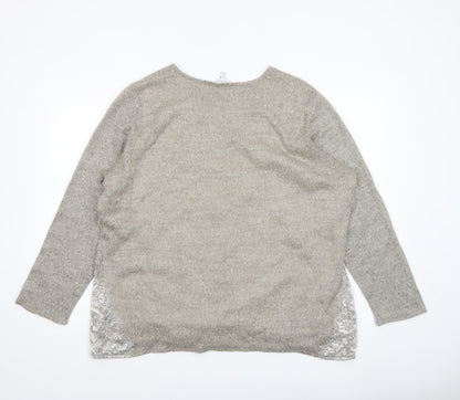 Womens UK Size 24 GINA LAURA Beige Pullover Jumper