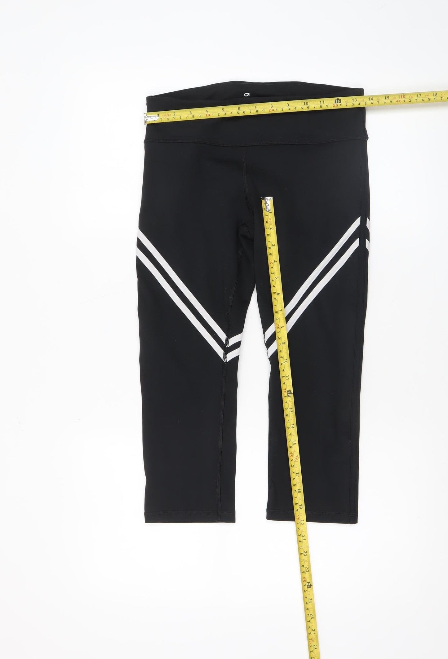 Womens UK Size S Gap Slim Fit Capri Black Leggings