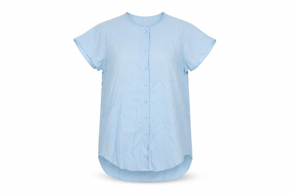 Womens UK Size XS French Connection Blue Basic Button-Up