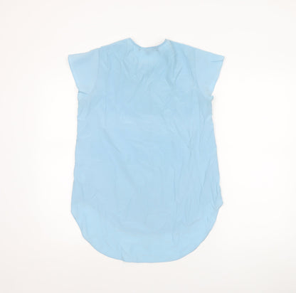 Womens UK Size XS French Connection Blue Basic Button-Up