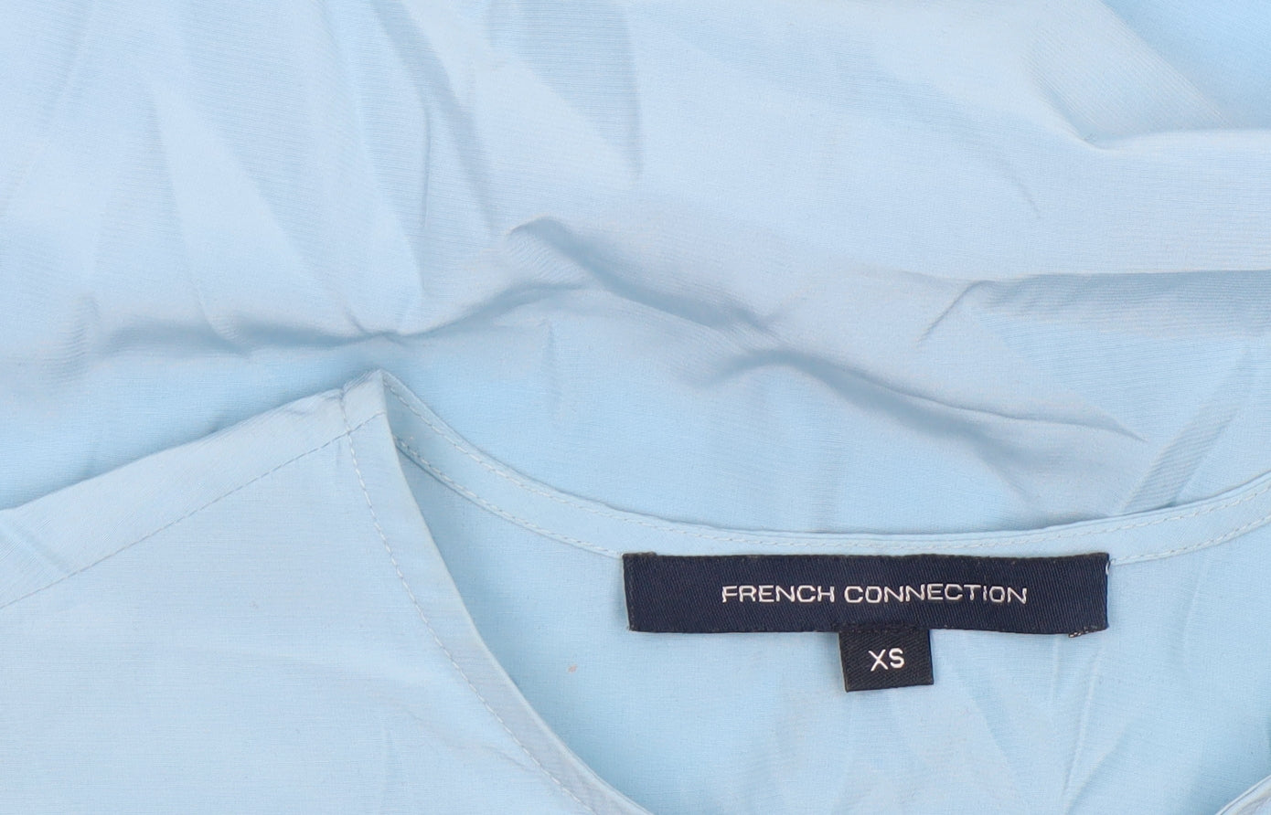 Womens UK Size XS French Connection Blue Basic Button-Up