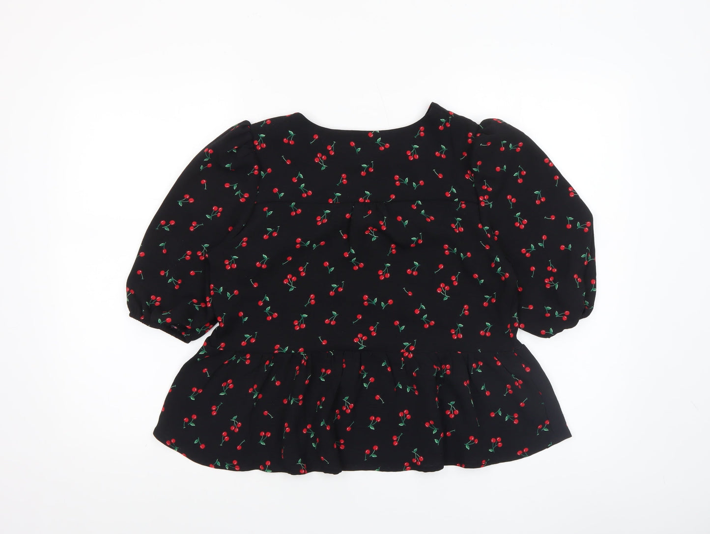 Womens UK Size L Monteau Los Angeles Black Tunic Blouse