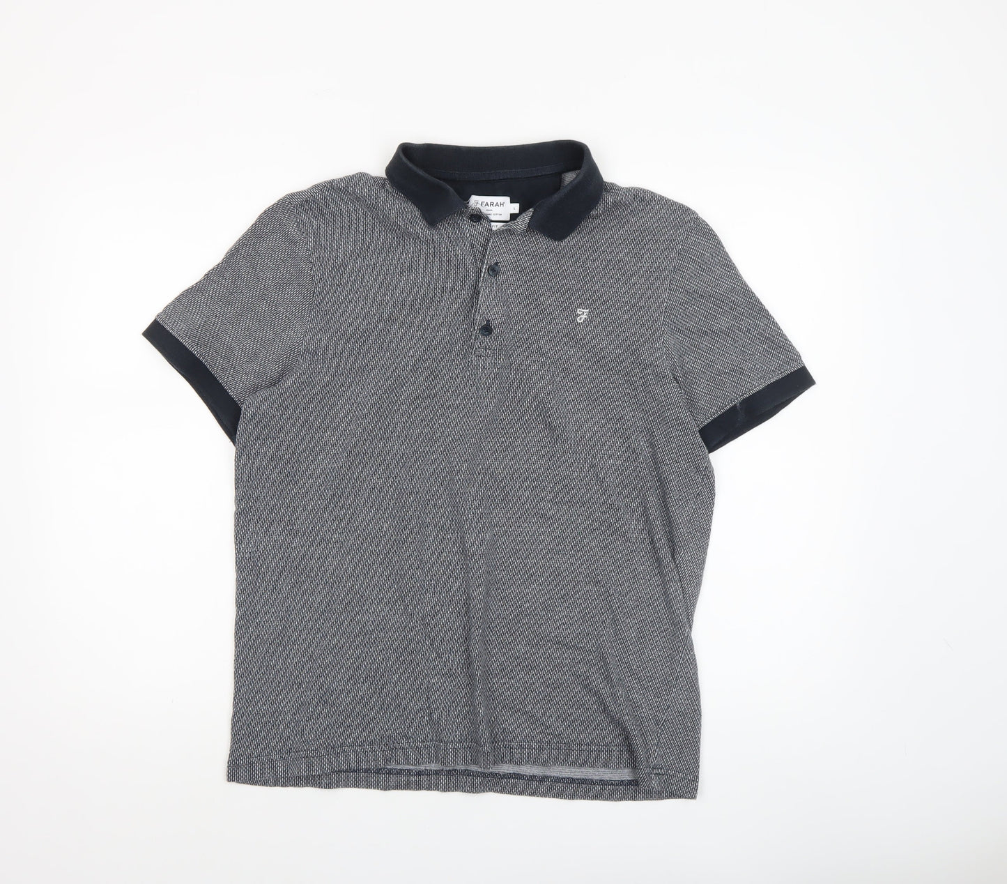 Mens UK Size L Farah 100% Cotton Polo Shirt