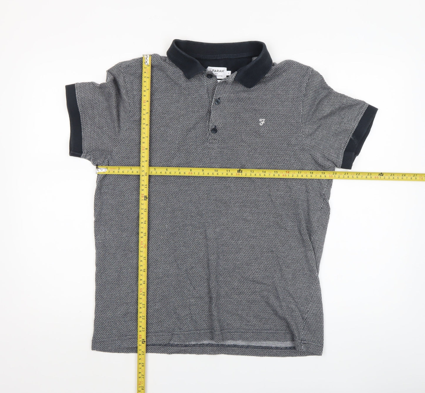 Mens UK Size L Farah 100% Cotton Polo Shirt