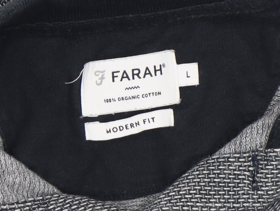 Mens UK Size L Farah 100% Cotton Polo Shirt