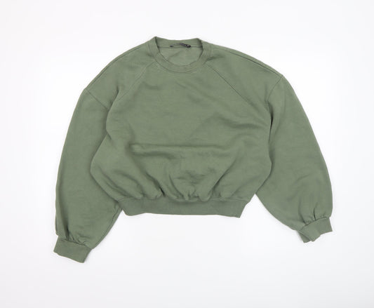 Womens UK Size S Zara Green Pullover Sweatshirt