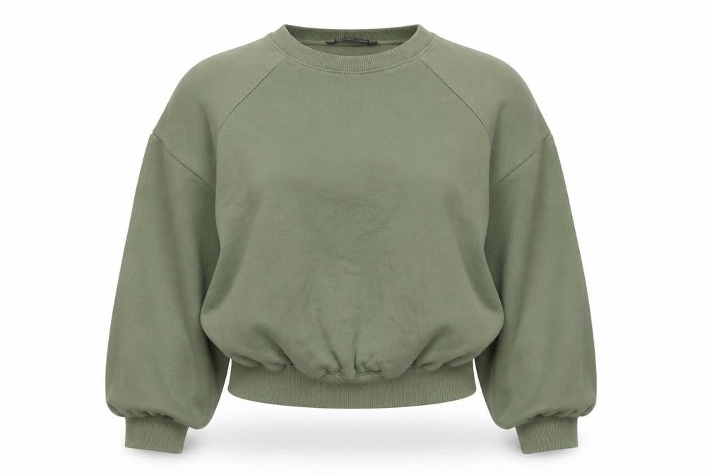 Womens UK Size S Zara Green Pullover Sweatshirt