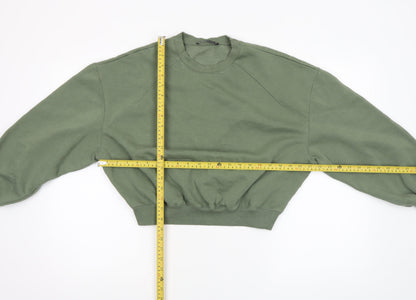 Womens UK Size S Zara Green Pullover Sweatshirt