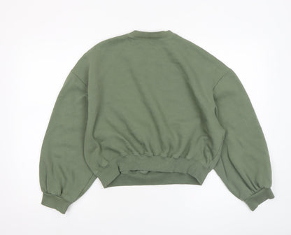 Womens UK Size S Zara Green Pullover Sweatshirt