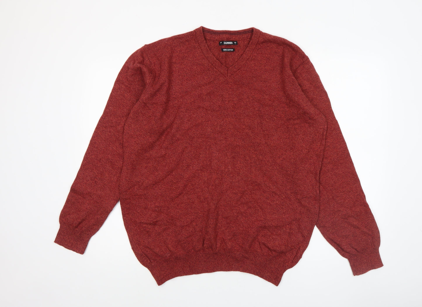 Mens UK Size L Dunnes Red Pullover Jumper