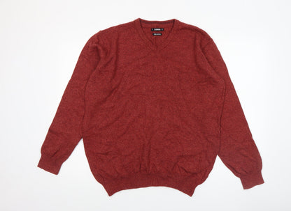Mens UK Size L Dunnes Red Pullover Jumper