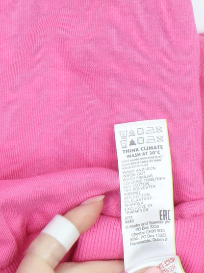 Marks and Spencer Girls Pink Fearless Logo Sweatshirt 12 Years Pullover