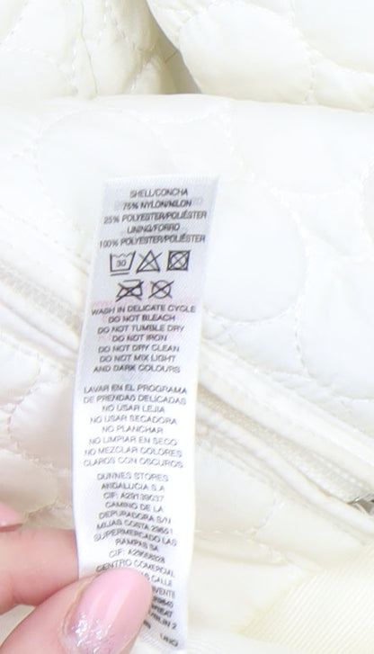 Womens UK Size 10 Gallery Ivory Quilted Coat