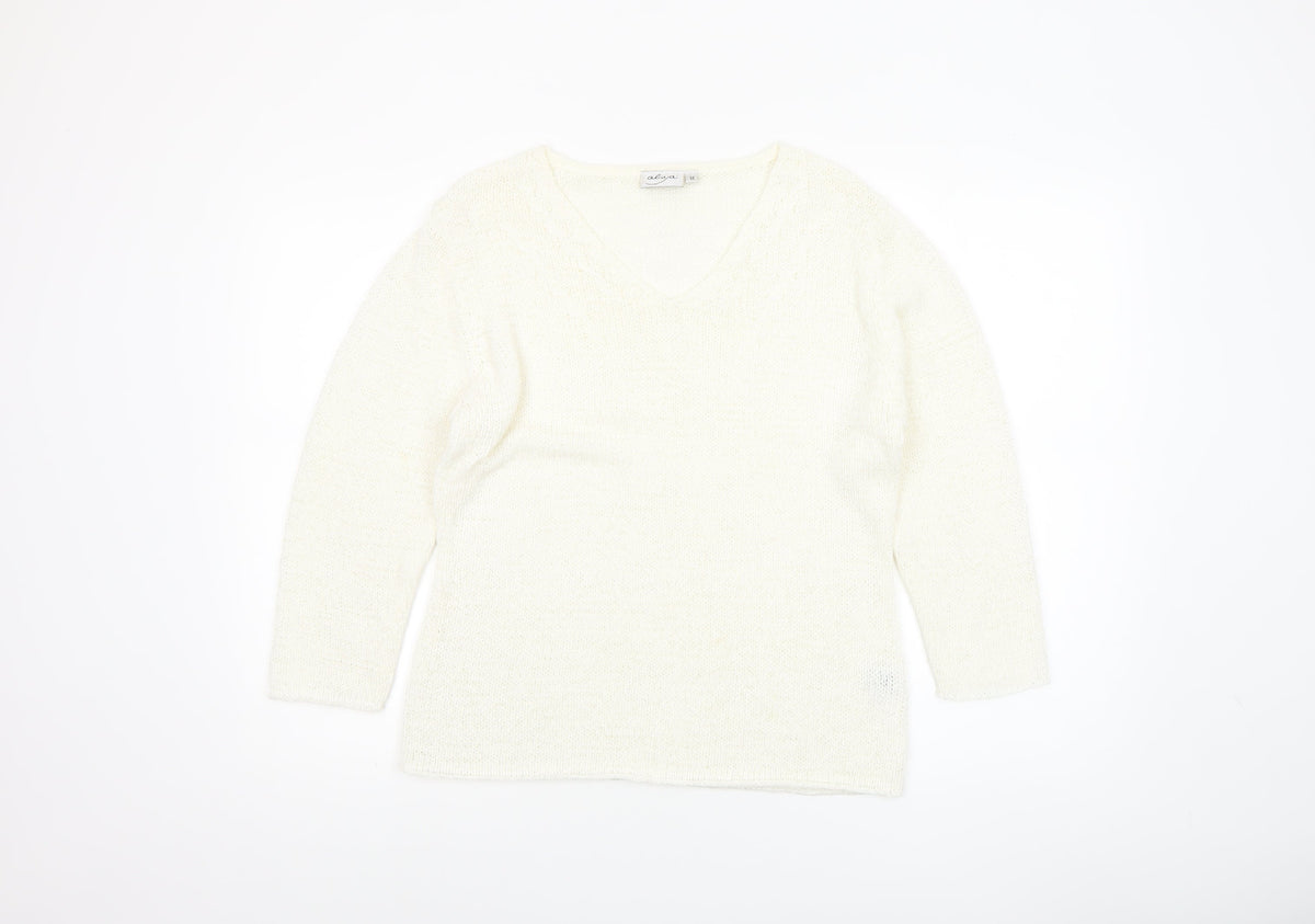Womens UK Size M aliuja Ivory Pullover Jumper