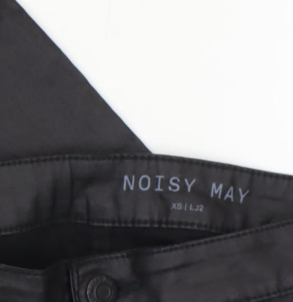 Womens UK Size XS Noisy may Slim Fit Jegging Black Trousers