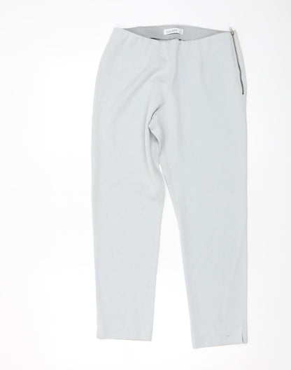 Gallery Women’s Grey Slim Fit Stretch Zip Trousers Size 10