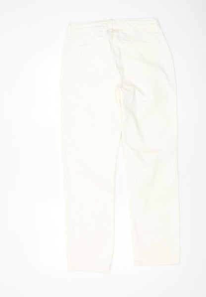 Primark Women White Slim Straight Denim Jeans Size 8