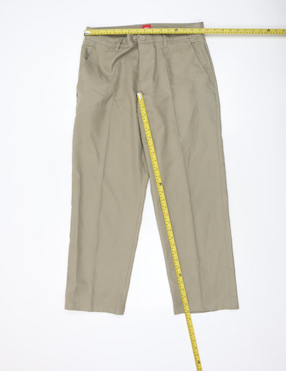 Mens UK Size M Slazenger Classic Fit Chino Beige Trousers