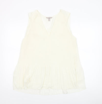 Womens UK Size L H&M Ivory Tunic Blouse