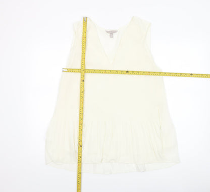 Womens UK Size L H&M Ivory Tunic Blouse