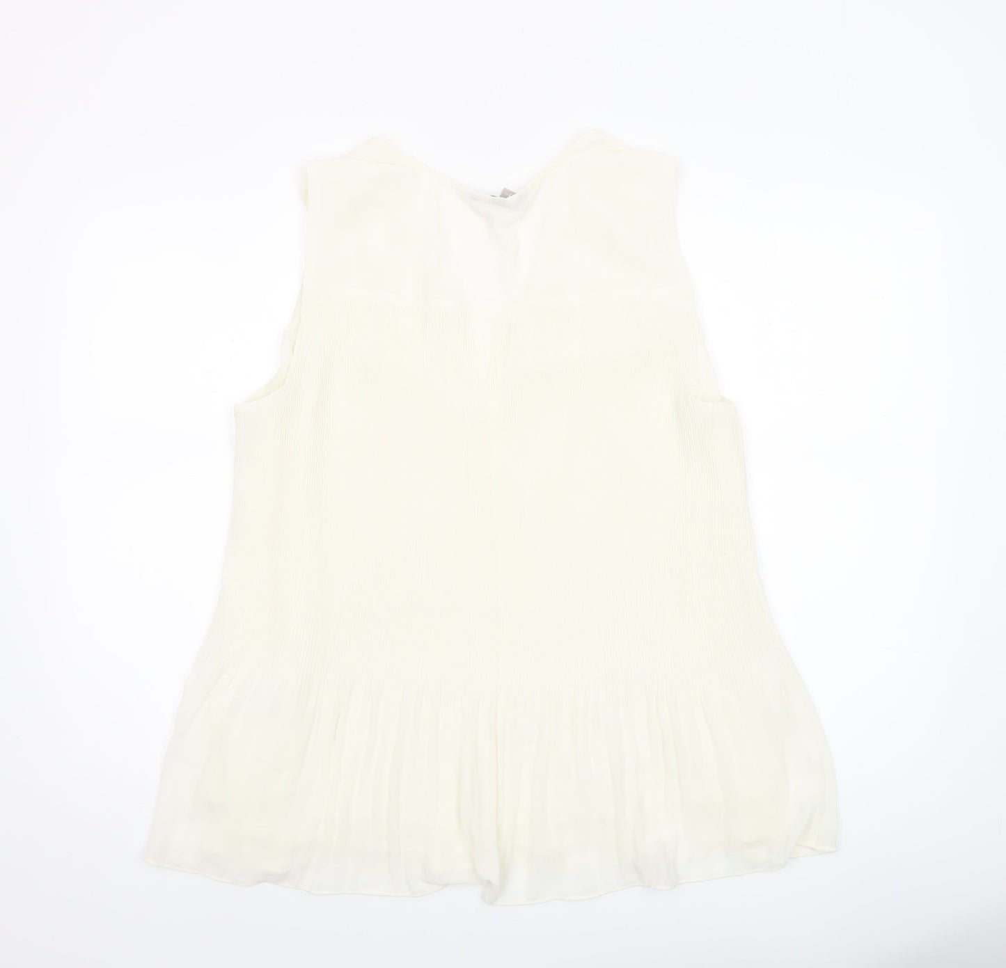 Womens UK Size L H&M Ivory Tunic Blouse