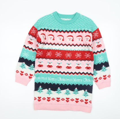 Girls UK Size 9-10 Years Dunnes Stores Multicoloured Pullover Jumper