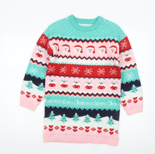 Girls UK Size 9-10 Years Dunnes Stores Multicoloured Pullover Jumper