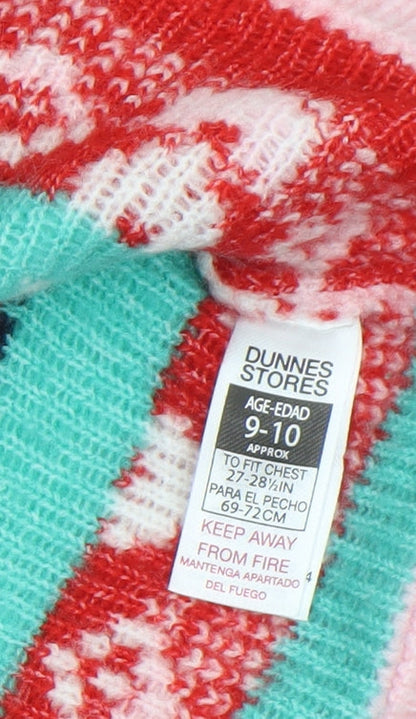 Girls UK Size 9-10 Years Dunnes Stores Multicoloured Pullover Jumper