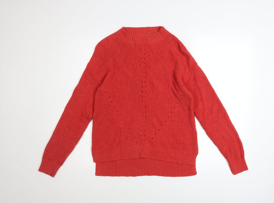 Womens UK Size 8 Fat Face Red Pullover Jumper
