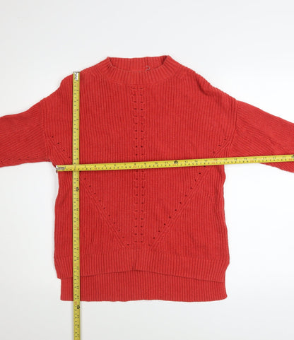 Womens UK Size 8 Fat Face Red Pullover Jumper
