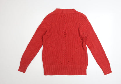 Womens UK Size 8 Fat Face Red Pullover Jumper